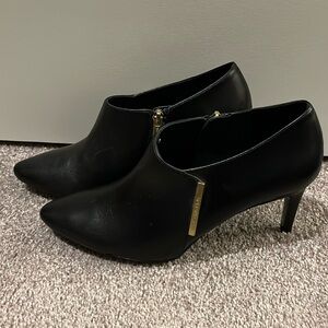 Calvin Klein Black Leather Booties